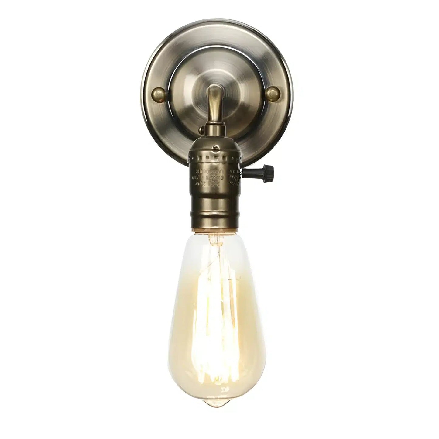 Applique Murale LED Chromé, Style Loft Vintage - Luminenza - Bronze