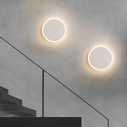 Applique murale LED effet éclipse pour chambre - Luminenza - Blanc