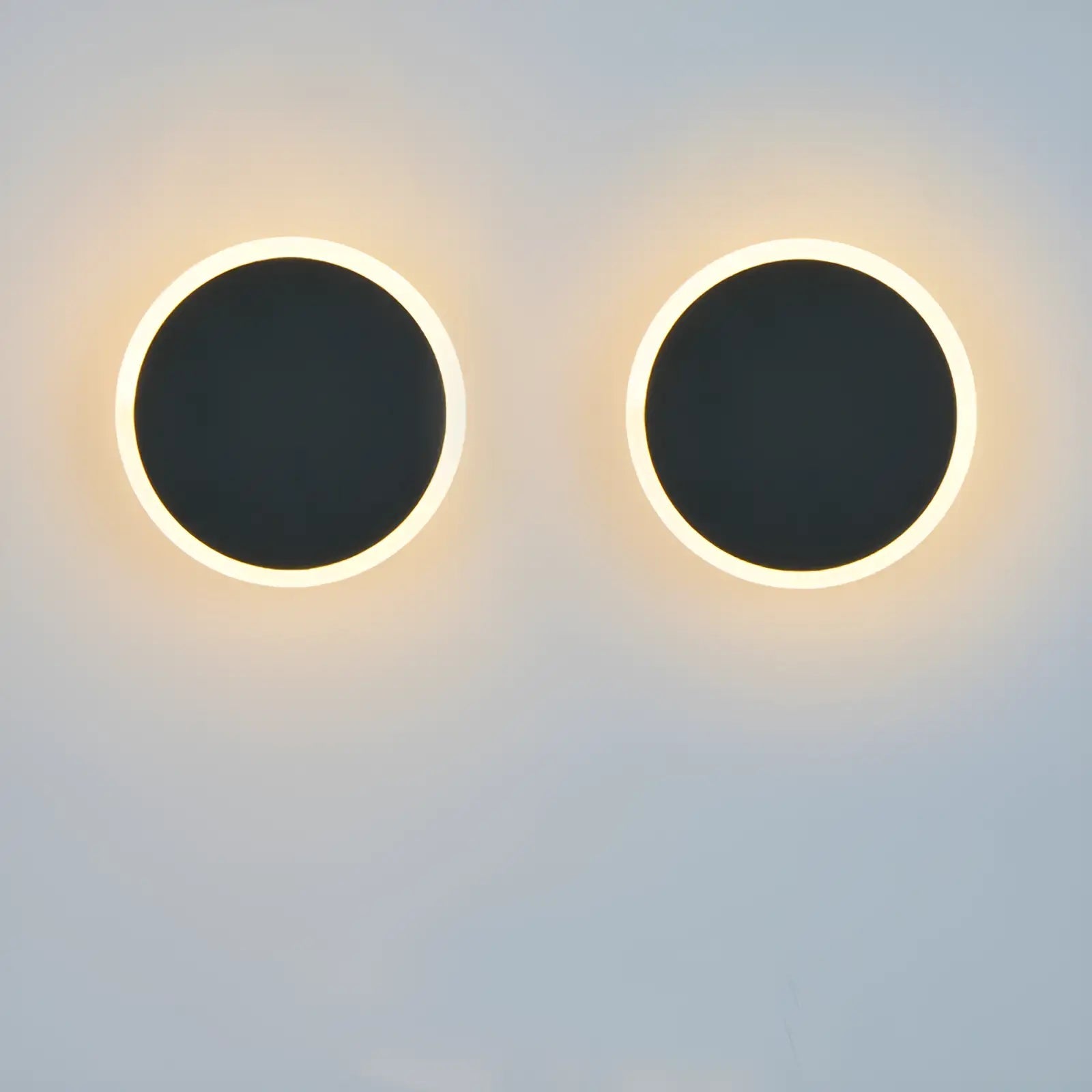 Applique murale LED effet éclipse pour chambre - Luminenza - Noir