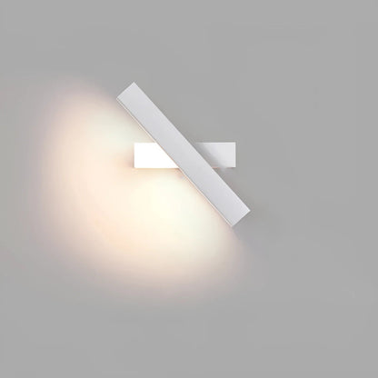 Applique murale LED en forme de barre pivotante pour chambre - Luminenza - Blanc