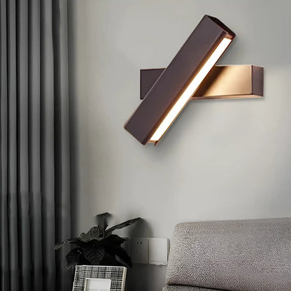 Applique murale LED en forme de barre pivotante pour chambre - Luminenza - Blanc