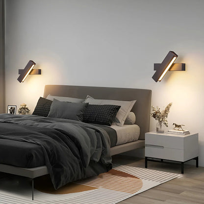 Applique murale LED en forme de barre pivotante pour chambre - Luminenza - Blanc