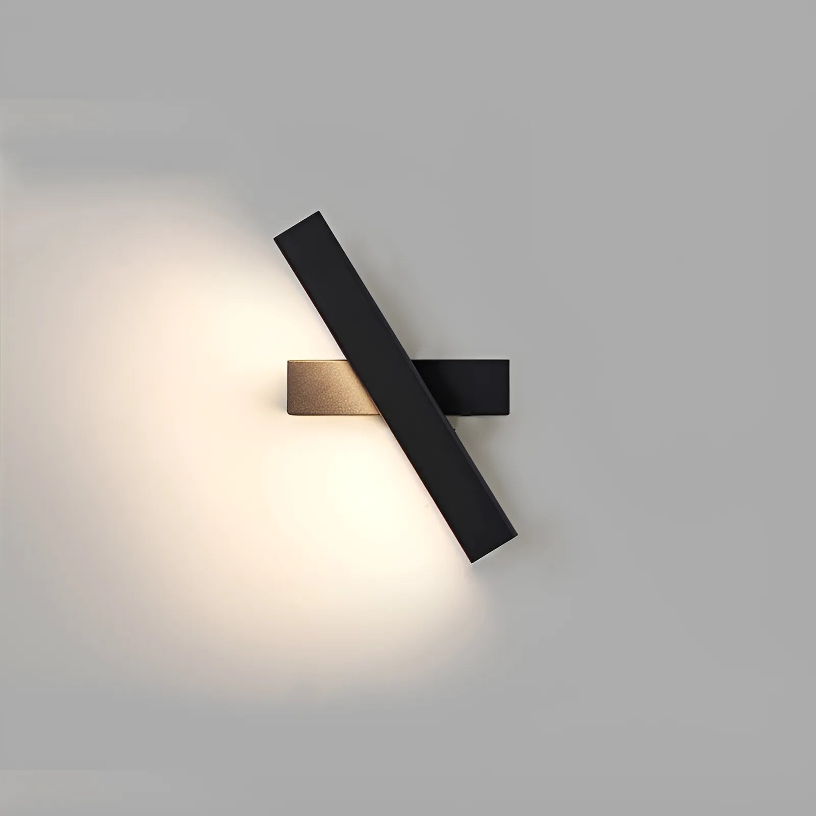 Applique murale LED en forme de barre pivotante pour chambre - Luminenza - Noir