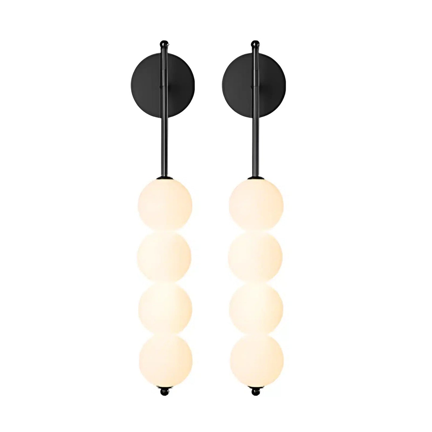 Applique murale LED en forme de boules empilées pour chambre - Luminenza - Noir