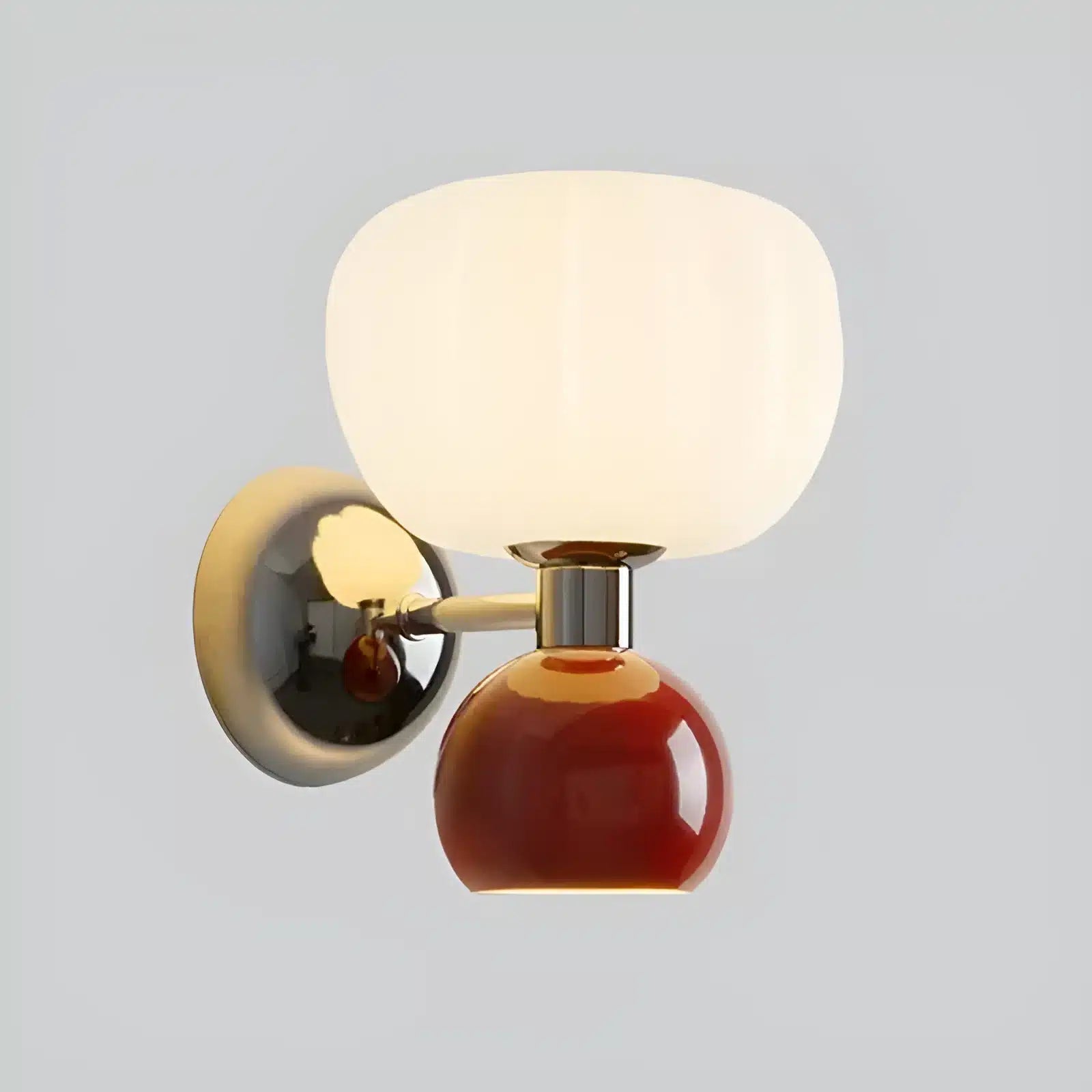 Applique murale LED en forme de citrouille pour chambre - Luminenza - Rouge