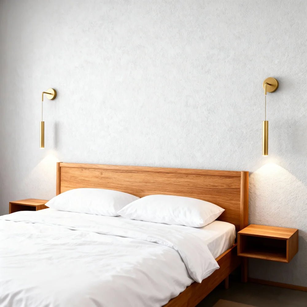 Applique murale LED en forme de pendule élégante pour chambre - Luminenza - Blanc