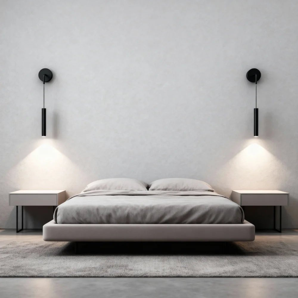 Applique murale LED en forme de pendule élégante pour chambre - Luminenza - Blanc