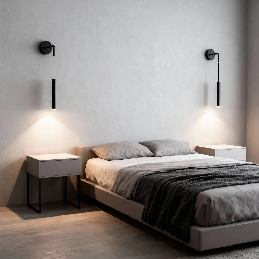 Applique murale LED en forme de pendule élégante pour chambre - Luminenza - Blanc