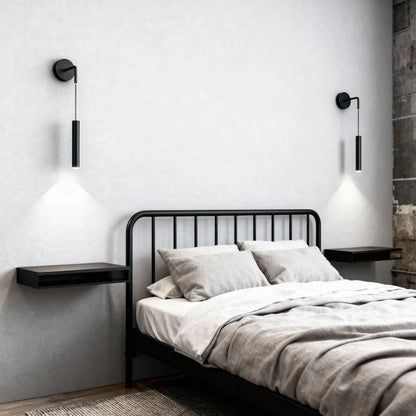 Applique murale LED en forme de pendule élégante pour chambre - Luminenza - Blanc