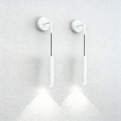 Applique murale LED en forme de pendule élégante pour chambre - Luminenza - Blanc