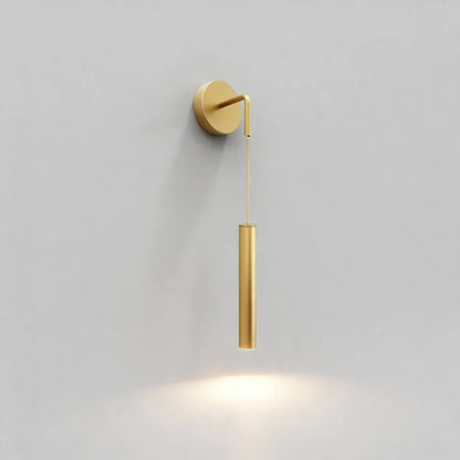 Applique murale LED en forme de pendule élégante pour chambre - Luminenza - Doré