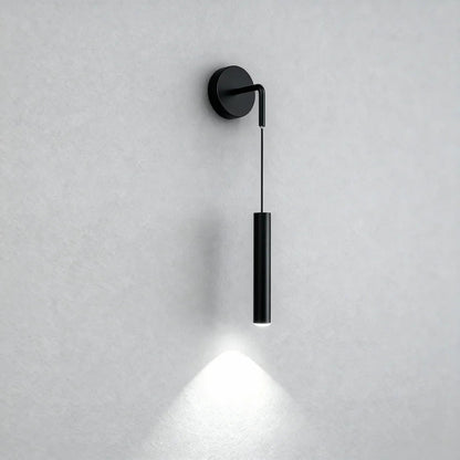 Applique murale LED en forme de pendule élégante pour chambre - Luminenza - Noir