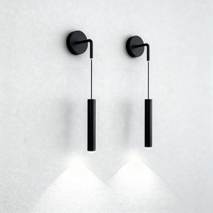 Applique murale LED en forme de pendule élégante pour chambre - Luminenza - Noir