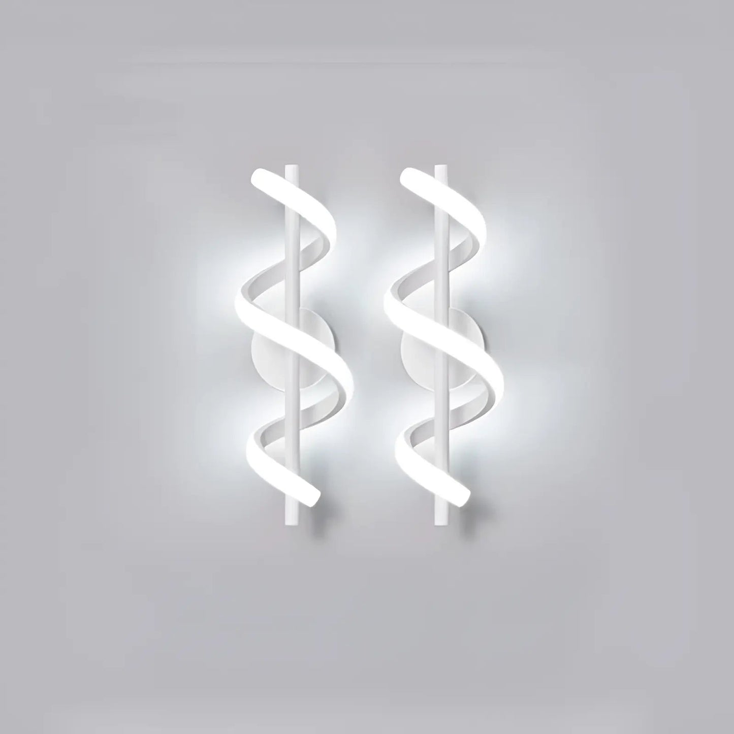 Applique murale LED en forme d'hélice de lumière pour chambre - Luminenza - Blanc