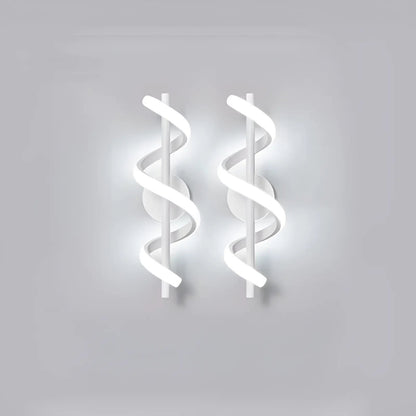 Applique murale LED en forme d'hélice de lumière pour chambre - Luminenza - Blanc