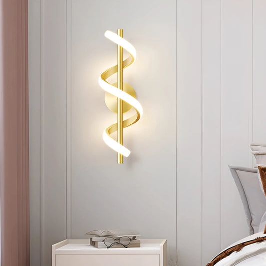 Applique murale LED en forme d'hélice de lumière pour chambre - Luminenza - Blanc