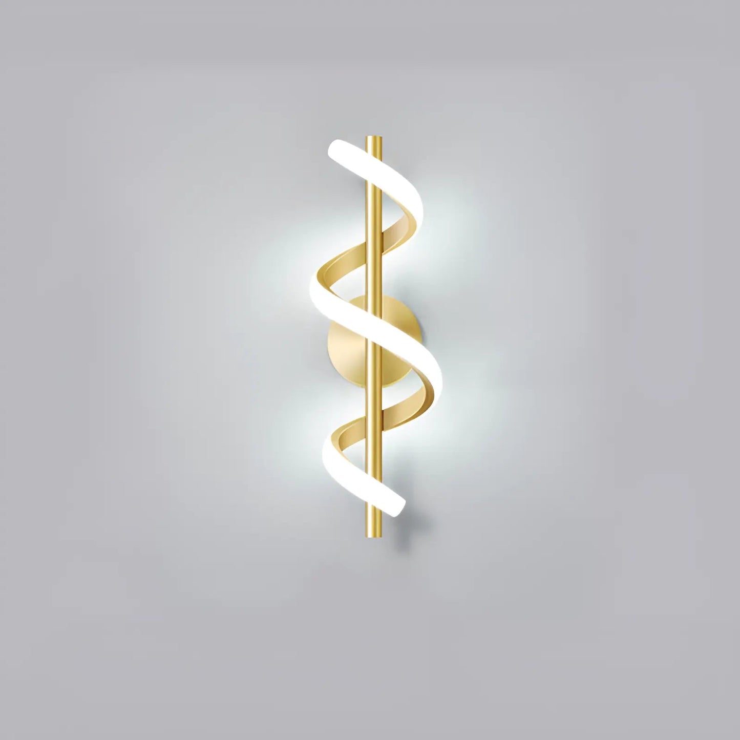 Applique murale LED en forme d'hélice de lumière pour chambre - Luminenza - Doré