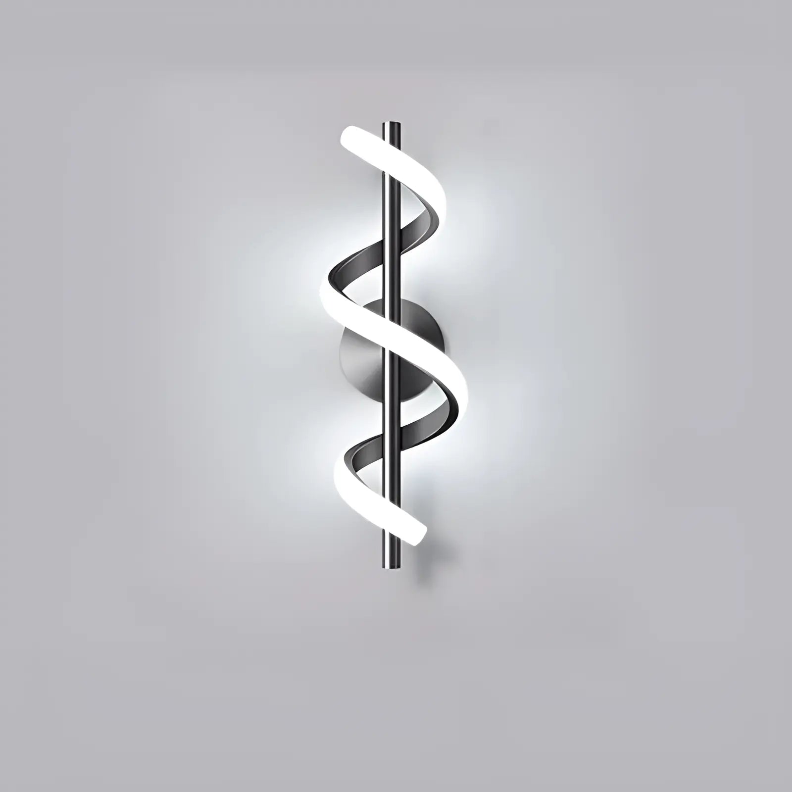 Applique murale LED en forme d'hélice de lumière pour chambre - Luminenza - Noir