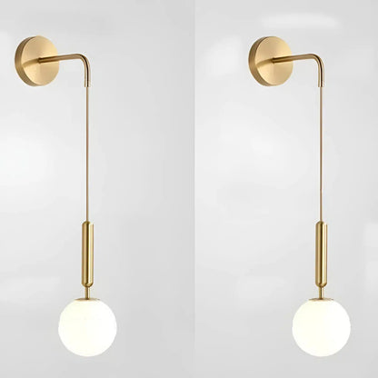 Applique Murale LED en Verre au Design Nordique Moderne - Luminenza - Doré