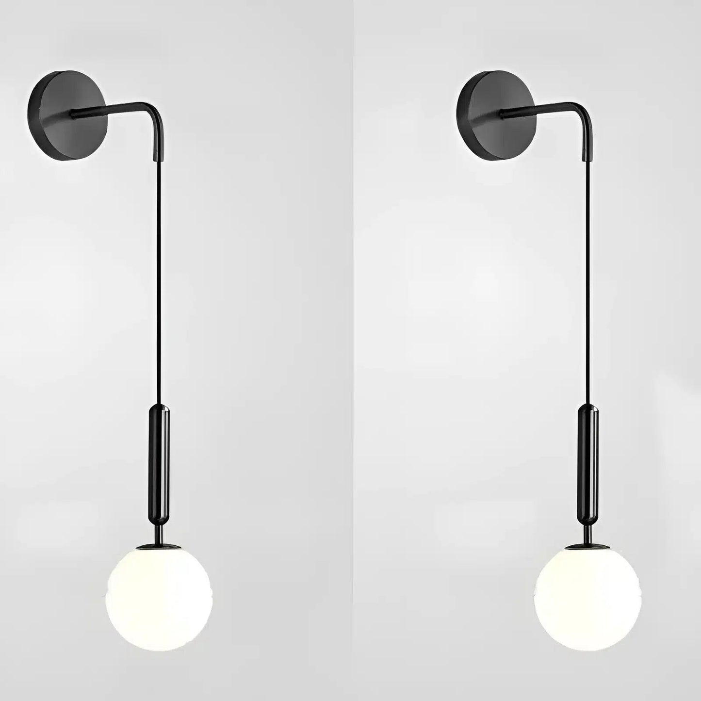 Applique Murale LED en Verre au Design Nordique Moderne - Luminenza - Noir