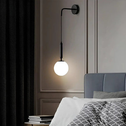 Applique Murale LED en Verre au Design Nordique Moderne - Luminenza - Noir