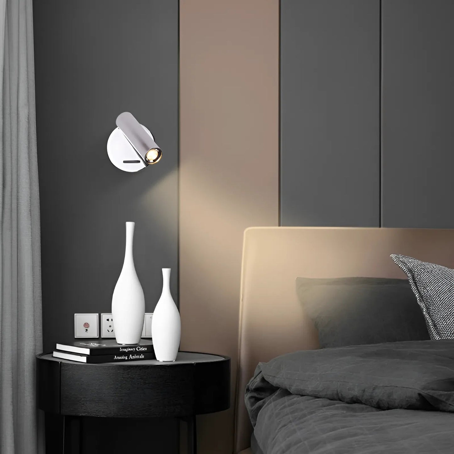 Applique murale LED encastrable pour chambre - Luminenza - Blanc