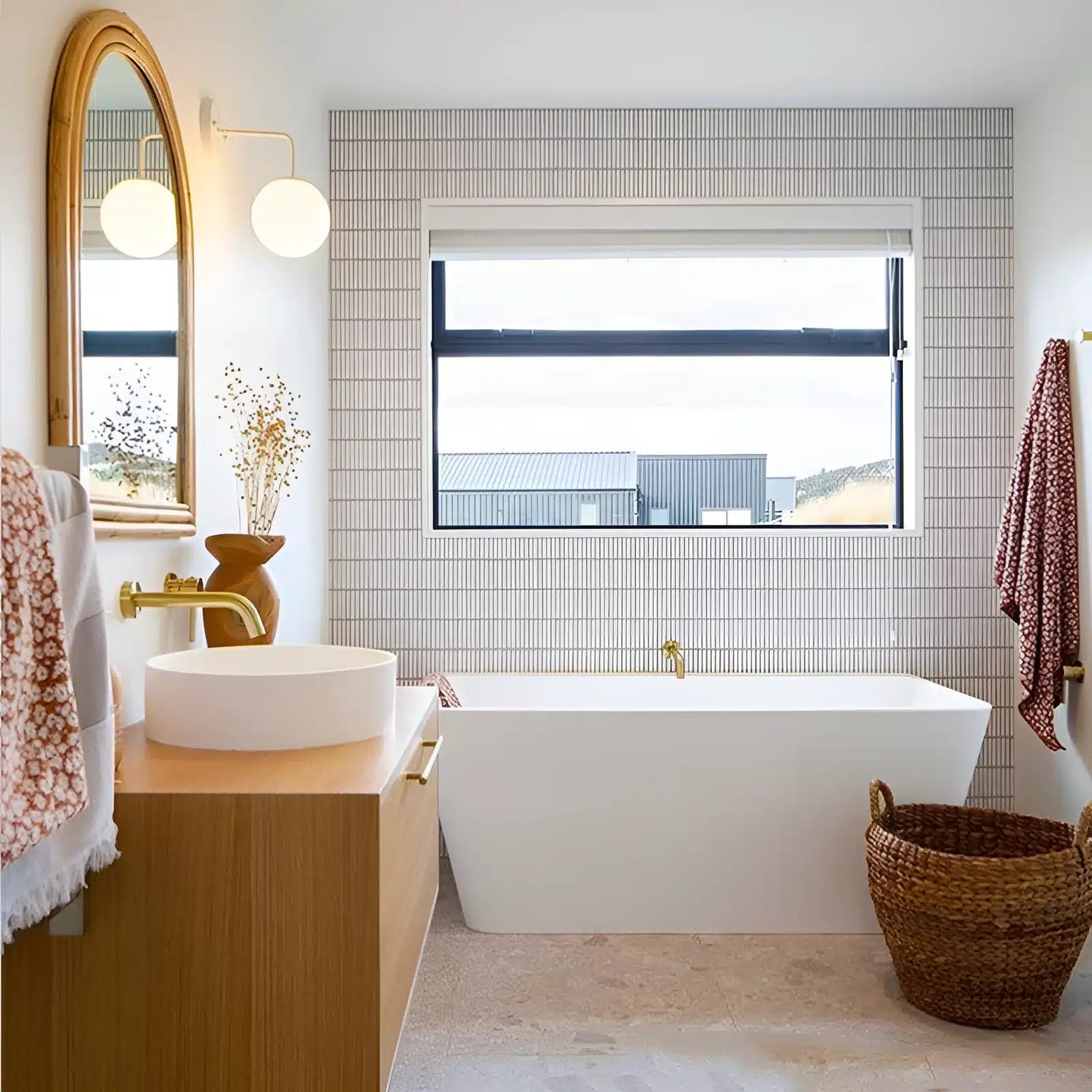 Applique Murale LED Minimaliste Moderne avec Abat - Jour en Lin - Luminenza - Doré