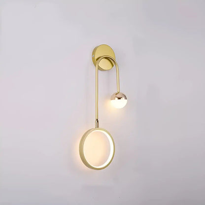 Applique Murale LED Moderne - Design Boule Ronde - Luminenza - Doré