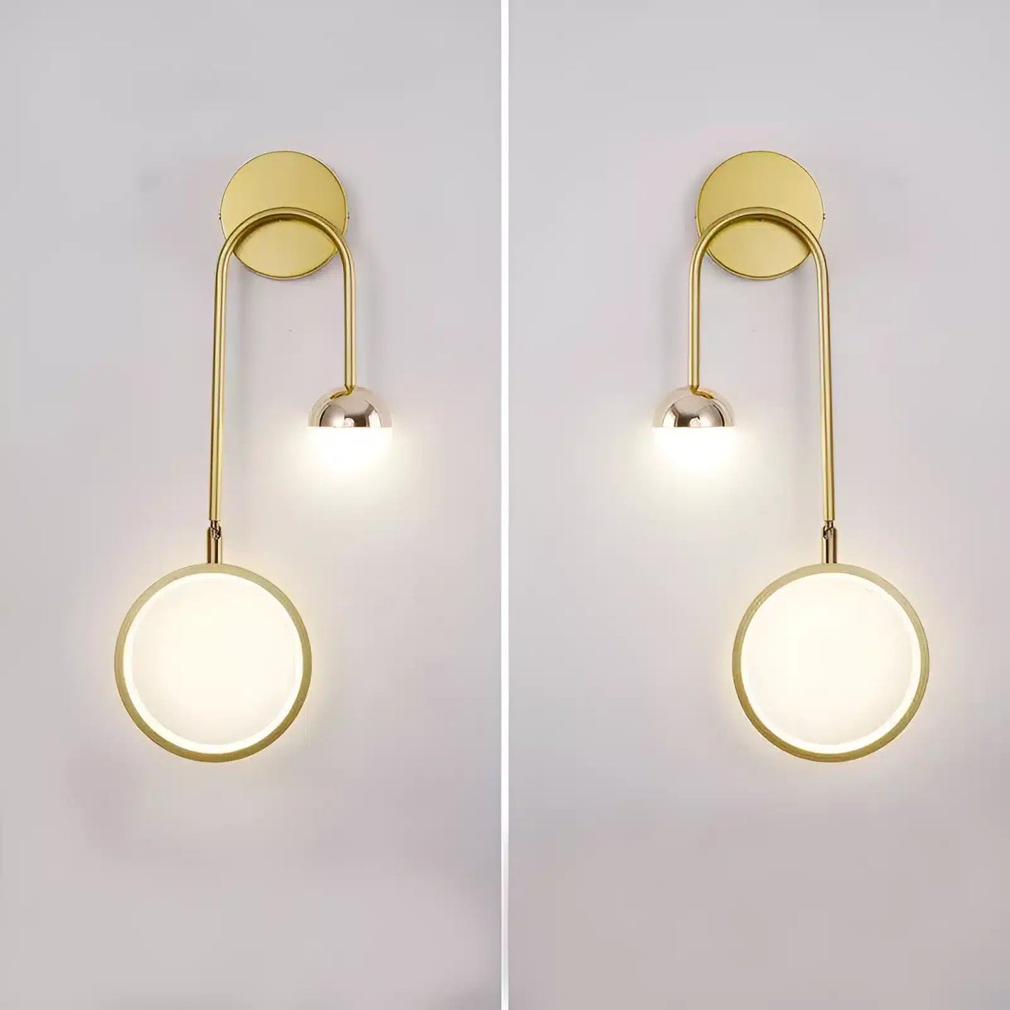 Applique Murale LED Moderne - Design Boule Ronde - Luminenza - Doré