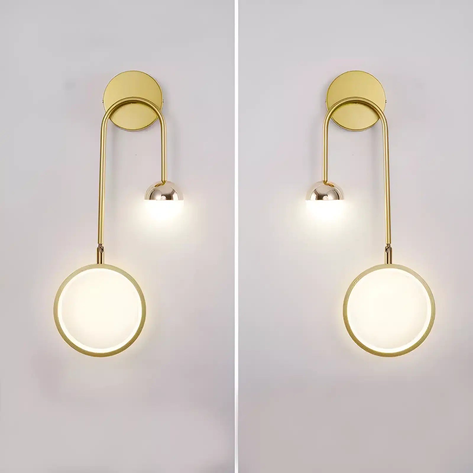 Applique Murale LED Moderne - Design Boule Ronde - Luminenza - Doré