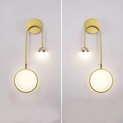 Applique Murale LED Moderne - Design Boule Ronde - Luminenza - Doré