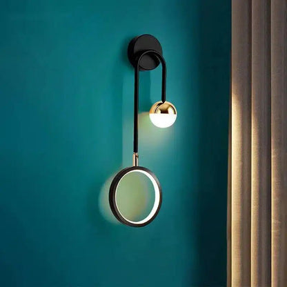 Applique Murale LED Moderne - Design Boule Ronde - Luminenza - Noir