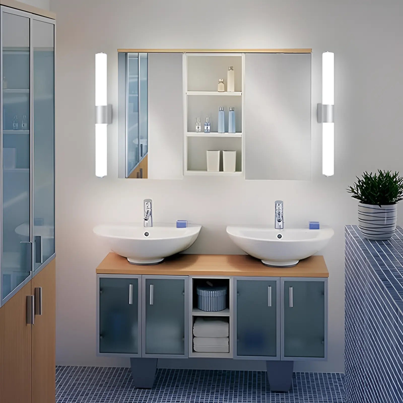 Applique Murale LED Moderne, Design Cylindrique Élégant - Luminenza - Argent