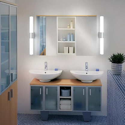 Applique Murale LED Moderne, Design Cylindrique Élégant - Luminenza - Argent