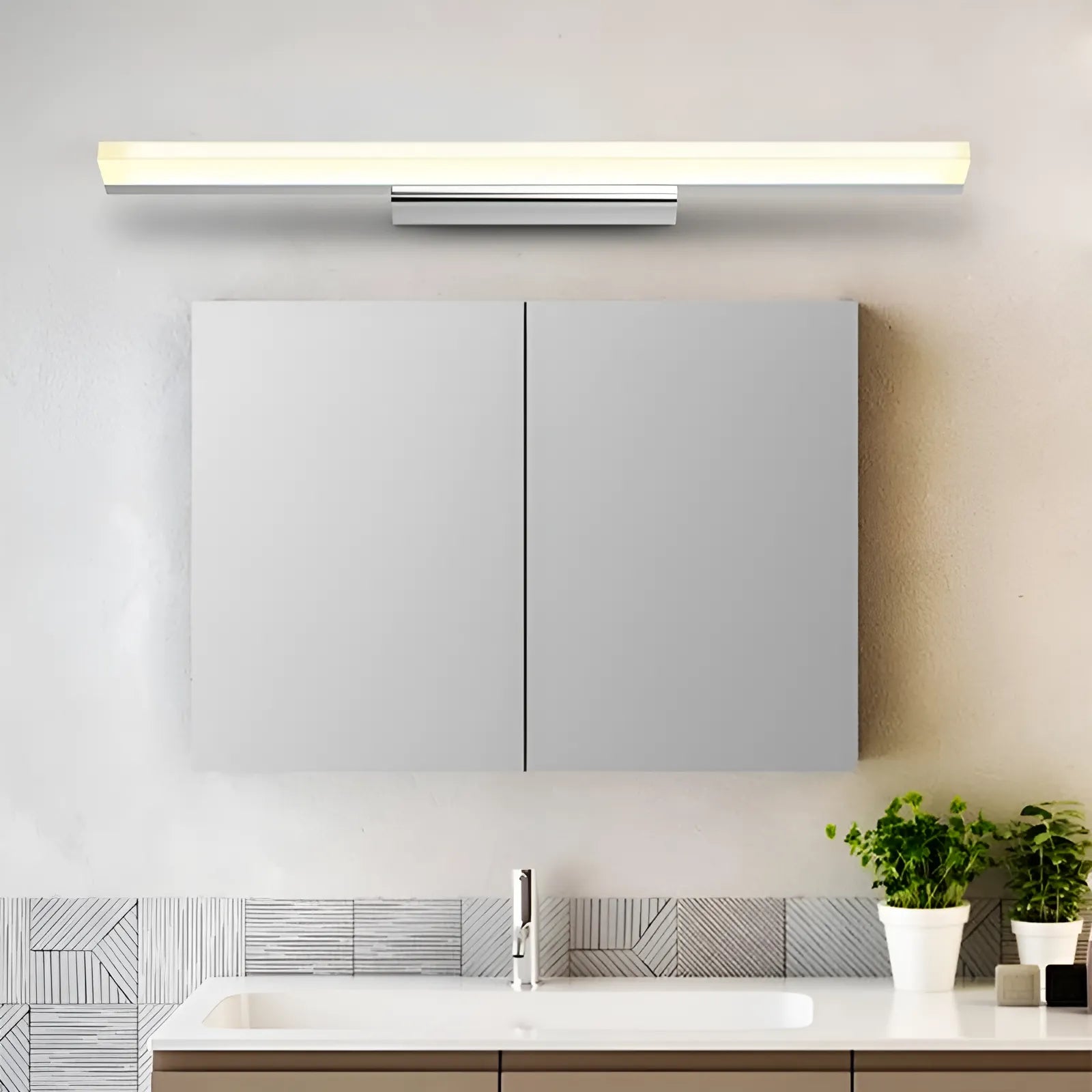 Applique Murale LED Moderne, Design Rectangulaire Élégant - Luminenza - Argent