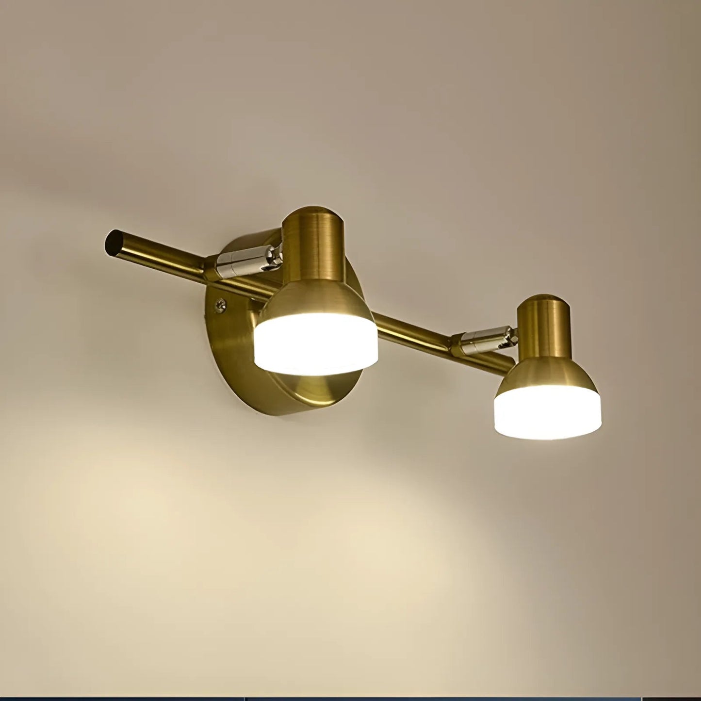 Applique murale LED moderne duo étanche à deux têtes - Luminenza - Doré