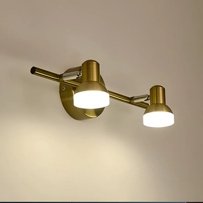 Applique murale LED moderne duo étanche à deux têtes - Luminenza - Doré