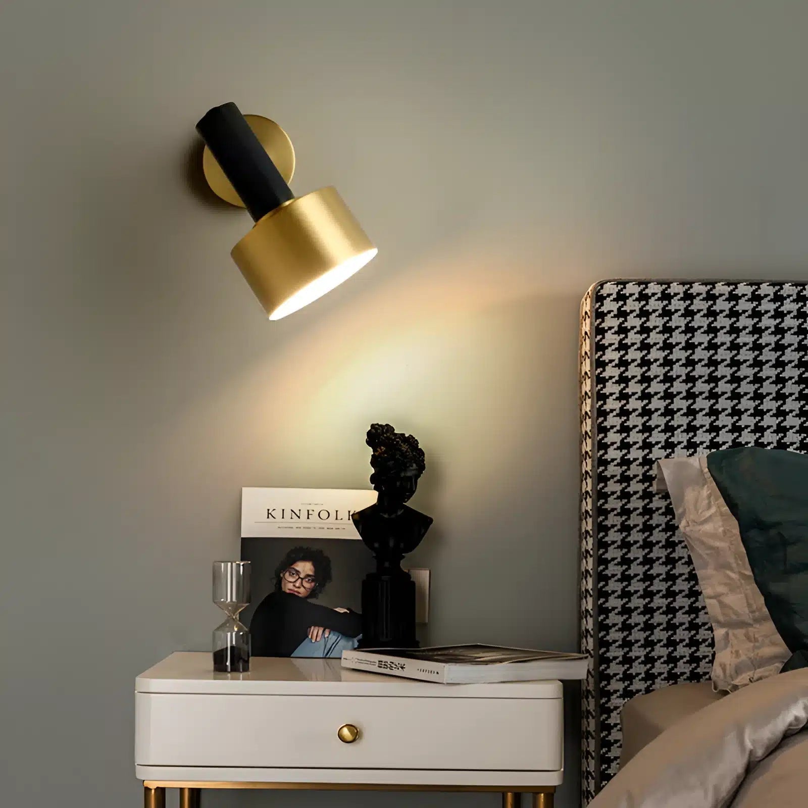 Applique Murale LED Moderne Nordique - Éclairage Intérieur Doré et Noir - Luminenza - Noir