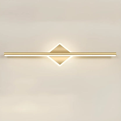 Applique Murale LED Moderne Style Losange pour Miroir, Luminaire Décoratif - Luminenza - Doré