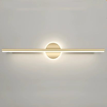 Applique Murale LED Moderne Style Rond pour Miroir, Luminaire Décoratif - Luminenza - Doré