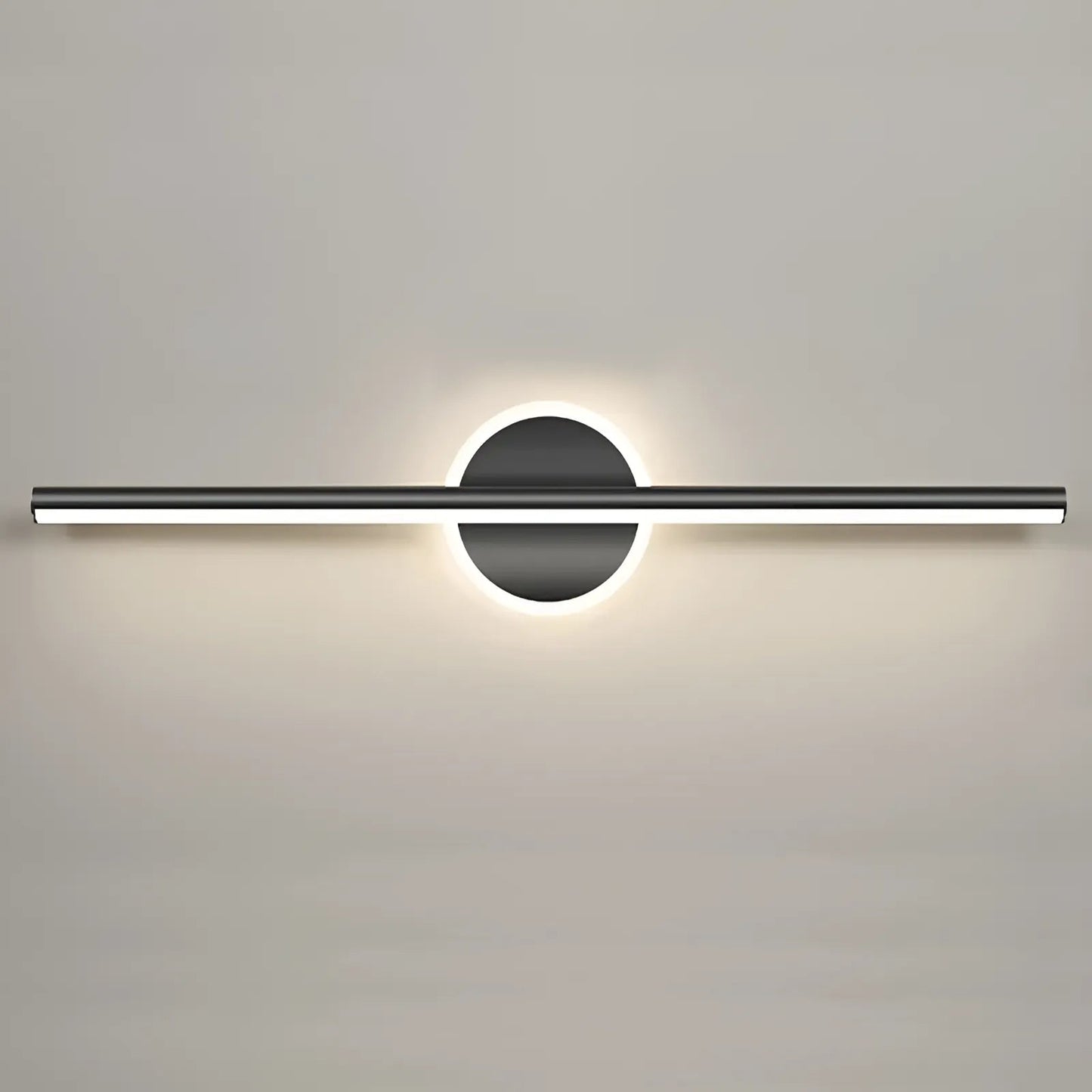 Applique Murale LED Moderne Style Rond pour Miroir, Luminaire Décoratif - Luminenza - Noir