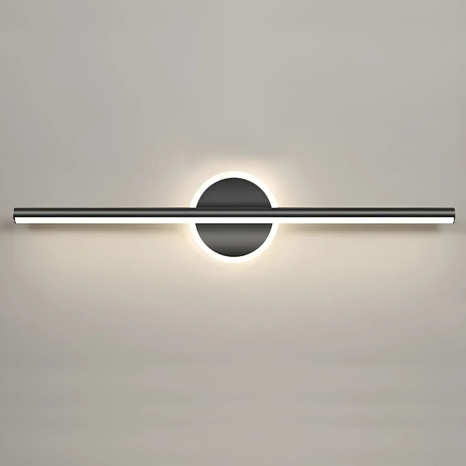 Applique Murale LED Moderne Style Rond pour Miroir, Luminaire Décoratif - Luminenza - Noir