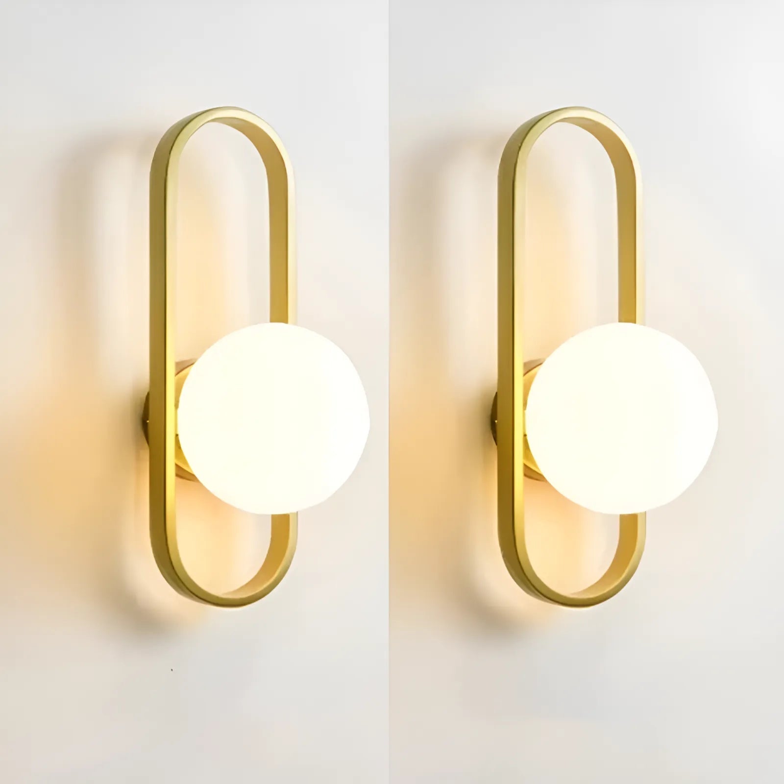 Applique murale LED ovale pour chambre - Luminenza - Doré