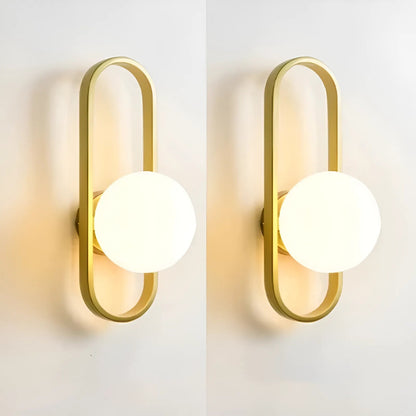 Applique murale LED ovale pour chambre - Luminenza - Doré