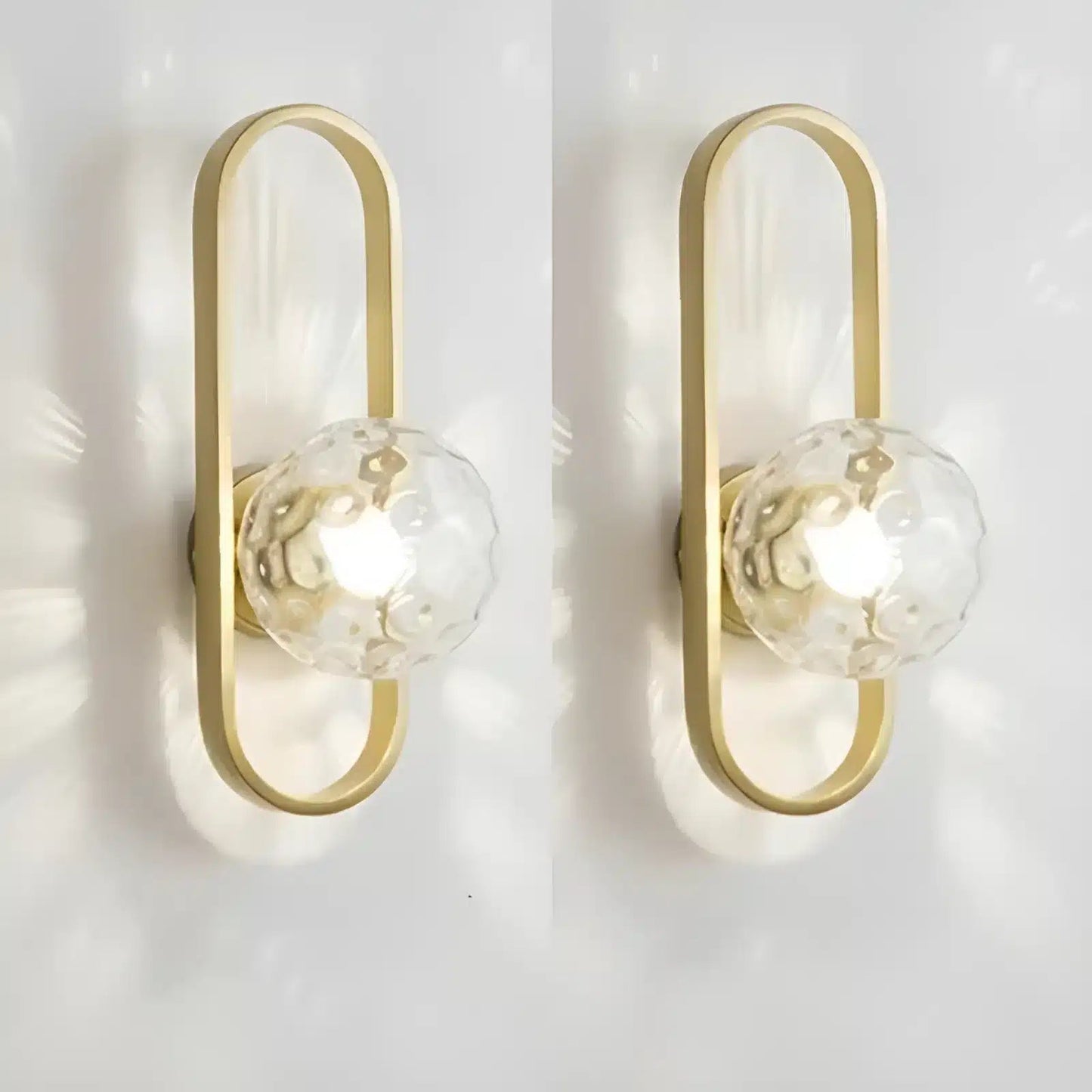 Applique murale LED ovale pour chambre - Luminenza - Doré