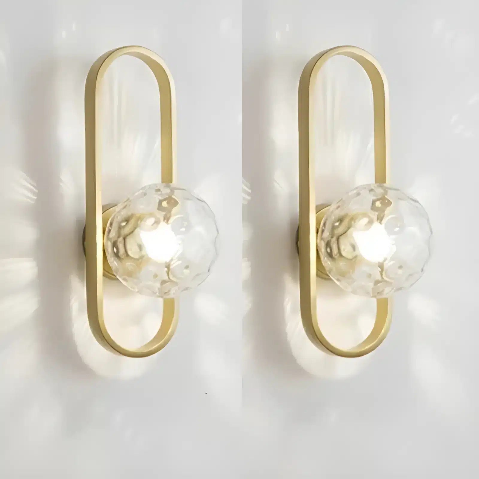 Applique murale LED ovale pour chambre - Luminenza - Doré