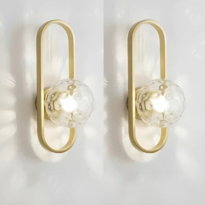 Applique murale LED ovale pour chambre - Luminenza - Doré