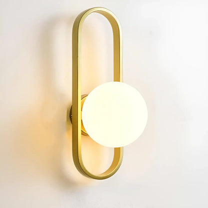 Applique murale LED ovale pour chambre - Luminenza - Doré