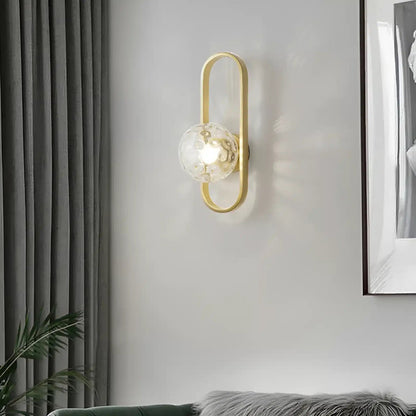 Applique murale LED ovale pour chambre - Luminenza - Doré