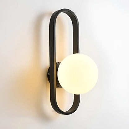 Applique murale LED ovale pour chambre - Luminenza - Noir